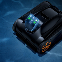 FAIRLAMD Nettoyeur automatique sous-marin pour piscine publique et spa, aspirateur mural rechargeable 7800mAh 220/380V