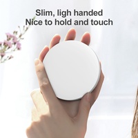 Nouveautés - Mini miroir de maquillage rond rechargeable à LED