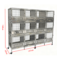 Cage pour animaux de compagnie en acier inoxydable 304 à 3 étages verrouillable pour chats, oiseaux, petits animaux et lapins avec plateau de nettoyage et design durable