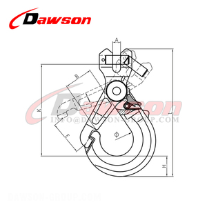 Dawson ds1017 G100 8-16mm móc tự khóa đặc biệt - Product Image 2
