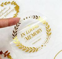 Étiquettes personnalisées en vinyle adhésif imperméable pour produits alimentaires, impression dorée, autocollants ronds avec logo et code QR