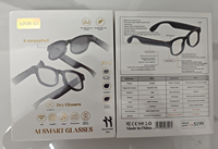 Lunettes intelligentes Aimb G1 avec traduction vocale IA, enregistrement vidéo pour enregistrement d'appels, étanches IPX-5, commande tactile, double caméra