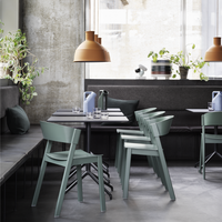 Fauteuil de salle à manger moderne en bois massif avec dossier et housse individuelle pour la maison