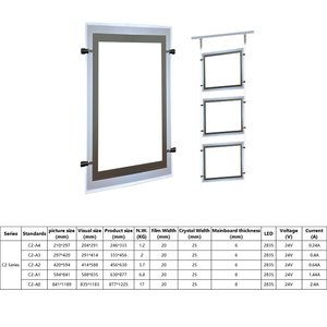 A4 A3 A2 A1 A0 Real Estate Window Display <strong>Magnetic</strong> Frame Lightbox Acrylic Illuminated <strong>Poster</strong> Hanging Led Light Boxes - Product Image 2