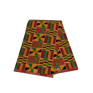 Grosir desain baru 120gsm 110cm 100 katun Afrika Kente lilin cetak kain Belanda