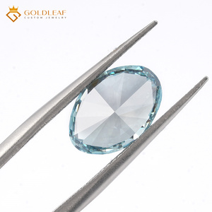 Bijoux Goldleaf, diamant de laboratoire de 2,59 carats, clarté VS1, couleur bleu intense fantaisie, taille ovale, certifié IGI, pour la fabrication de bijoux - Product Image 3