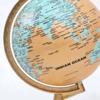 Globo Flotante 3D de 20 cm, Herramienta de Enseñanza de Geografía para Estudiantes, Base de PVC de Color, Decoración de Escritorio, Globo Terráqueo para el Aula