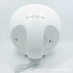 Réveil intelligent avec lumière ambiante LED, lumière de sommeil qui simule le lever et le coucher du soleil, contrôle tactile, forme circulaire - Product Image 4