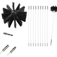 Brosse de nettoyage de poussière multi-usages 9x410mm-pour cheminées, évents de séchoir et hottes de cuisinière