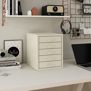 Boîte de rangement pour livres en métal pour <span class=keywords><strong>bureau</strong></span> à domicile, avec <span class=keywords><strong>3</strong></span> <span class=keywords><strong>tiroirs</strong></span>, design démontable, rose - Product Image 4