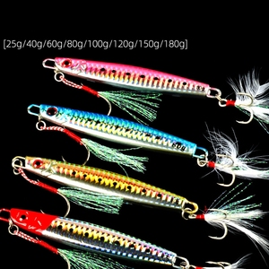 Barco de pesca en aguas profundas cinturón de pesca <span class=keywords><strong>pez</strong></span> <span class=keywords><strong>bomba</strong></span> <span class=keywords><strong>pez</strong></span> 25g-180g cebo de señuelo que brilla en la oscuridad de fundición larga - Product Image 2