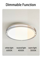 Plafonnier LED moderne en aluminium de style nordique, ultra fin, carré, avec couvercle en acrylique, indice de protection IP67, dimmable, pour balcon, salon