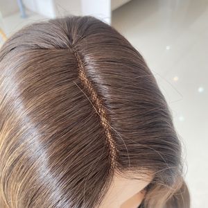 Instock Chất Lượng Hàng Đầu Tóc Vàng Màu Nâu 100% Tóc Con Người Do Thái Tóc Giả Balayage Vô Hình Trong Suốt Ren Phí<span class=keywords><strong>a</strong></span> Trước Tóc Giả Cho Phụ Nữ Da Trắng - Product Image 4