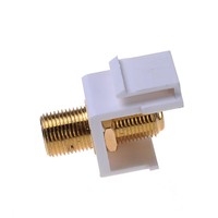 Connecteur Keystone F Type en Cuivre Standard US, Coupleur Jack-Jack AAK-036G/CU, Connecteur Femelle Encastrable en Plastique ABS pour Audio/Vidéo