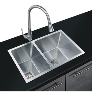 Amaxo-fregaderos de cocina de acero inoxidable SUS 304, doble cuenco, estándar canadiense y americano moderno - Product Image 1