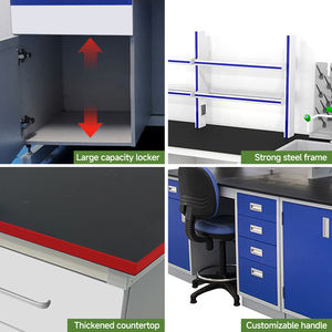 Microbe extérieur enduit d'époxyde de Tableau de laboratoire de biologie résistant avec des tiroirs de spécimen de support de réactif - Product Image 4