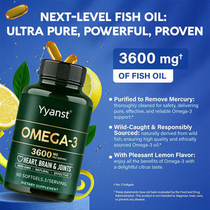 OEM/ODM soutient la clarté cognitive, la concentration et la mémoire, la santé de la vue, complément naturel d'oméga-3, huile de poisson en gélules, échantillon gratuit - Product Image 5