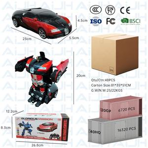 Aijh RC Robot Xe Mát Thay Đổi Hình Dạng Ma Sát Xe Đồ Chơi Một Nút Biến Dạng RC Racing Xe Quà Tặng Trẻ Em - Product Image 5