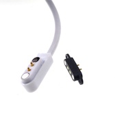Cable Adaptador de Carga para Placa de Circuito Impreso Recta, Conector de Resorte de 2 Pines, Cable Magnético USB Tipo A Macho con Pines Pogo