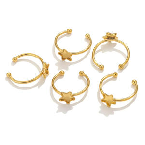 10 uds/bolsoAcero inoxidable Color preservación pulido anillo resto Diy <span class=keywords><strong>Pinto</strong></span> anillo superficie horno oro incrustaciones perla abierta Accesorios - Product Image 5