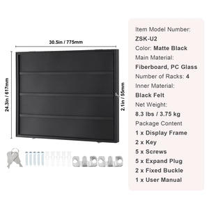 Vitrine de présentation <span class=keywords><strong>pour</strong></span> cartes de sport, 36 cartes gradées, cadre <span class=keywords><strong>en</strong></span> <span class=keywords><strong>bois</strong></span> avec acrylique transparent, vitrine portable - Product Image 5