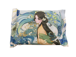 批发价格迷你湿纸巾儿童水刺材料便携式湿纸巾清洁途中 - Product Image 3