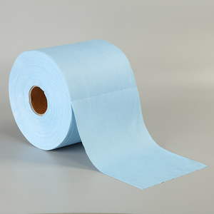 Woodpulp và <span class=keywords><strong>polyester</strong></span> spunlace vải không dệt CuộN công nghiệp dùng một lần gạt nước Lint gạt nước miễn phí - Product Image 3