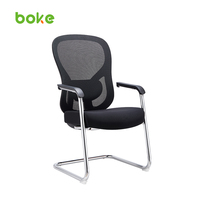 Chaise de bureau exécutive ergonomique moderne en maille avec cadre en plastique et pieds en L – Vente en gros