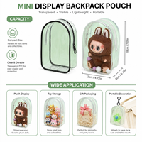 Tas Jinjing Boneka Karakter PVC 13cm dengan Ritsleting, Desain Fashion, Anti Debu & Portabel untuk Penyimpanan Kabel Data