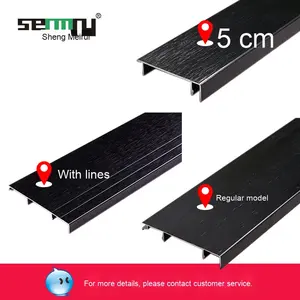 <span class=keywords><strong>Plinthe</strong></span> en alliage d'aluminium épais de 10cm au design moderne personnalisée <span class=keywords><strong>plinthe</strong></span> en <span class=keywords><strong>PVC</strong></span> noir brossé pour accessoires de revêtement de sol - Product Image 3