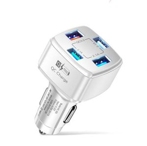 QC3.0 4-Port Fast <b>Car</b> Charger with PC Fireproof Material 30W Max Output One Tow Four Multi-Port Wholesale - Product Image 3