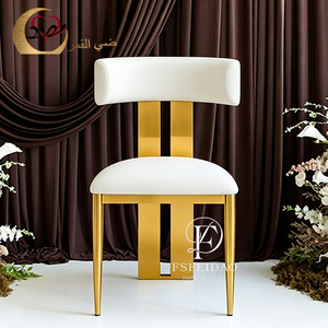 Sillas de Boda de Lujo de Acero Inoxidable Dorado para Salón de Banquetes de Boda en Dubái, Diseño Moderno para Eventos al Aire Libre y en Apartamentos - Product Image 2