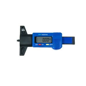 Medidor de Profundidad de Banda de Rodadura de Neumáticos, <span class=keywords><strong>Regla</strong></span> de Plástico para Medir la Profundidad de la Banda de Rodadura, Medidor Electrónico <span class=keywords><strong>Digital</strong></span> con Pantalla, Azul/Rojo - Product Image 1