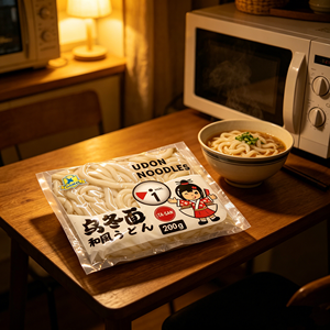 Nouilles Udon Instantanées Prêtes à Manger, Diététiques, Faible en Glucides, Sans OGM, Épaisses, à Base de Blé, pour Soupe ou <span class=keywords><strong>Plat</strong></span> Froid - Product Image 1