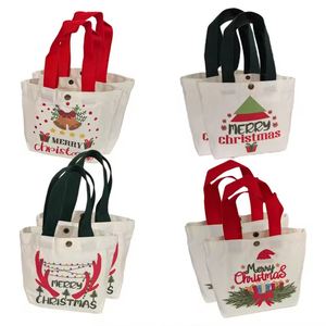 Bolsa de Lona Personalizada al por Mayor con Logotipo, para Regalos de Navidad, con Asa Larga, Diseño de Papá Noel, para Empacar Dulces - Product Image 4