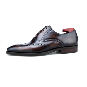 ALF8-A1H <span class=keywords><strong>Meilleur</strong></span> Fait Main Usine Confortable Mode Affaires <span class=keywords><strong>Italien</strong></span> Oxford En Cuir Véritable Hommes Chaussures Habillées - Product Image 5
