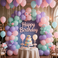 Ballon en latex rond brillant et coloré aux teintes vibrantes, décoration de fête pour les anniversaires