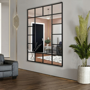 Usine en gros mur sol pleine longueur grand miroir décor à la maison orné extérieur jardin fenêtre grille miroir pleine longueur miroir - Product Image 5
