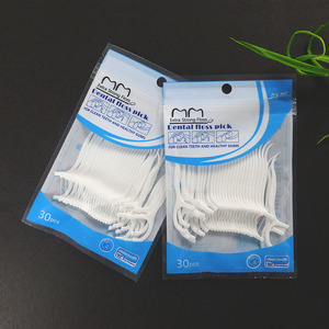A granel Eco amigable de carbón de bambú bolsa vegano de plástico palillo de dientes hilo Dental hilo hilos dentales para mujere - Product Image 3