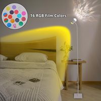 Projecteur de lampadaire double face rotatif à 360 ° Water Ripple Sunset pour le salon Dance Studio and Bars Mood Ambient Lighting