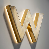 Lettres LED 3D perforées haute luminosité GFace, signalétique métallique personnalisée pour les magasins de détail et la publicité commerciale