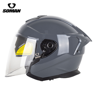 Soman Dot ECE 2206 Mở Mặt 3/4 Mũ Bảo Hiểm Đôi Visor Mở Mặt Xe Máy Mũ Bảo Hiểm Cho Động Cơ Xe Tay Ga Phụ Nữ Cô Gái Phụ Nữ Sm523 - Product Image 4