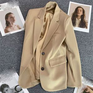 Pantaloni da lavoro due pezzi <span class=keywords><strong>tuta</strong></span> <span class=keywords><strong>oversize</strong></span> abito da donna in tinta unita promozionale formale ufficio manica lunga donna - Product Image 5