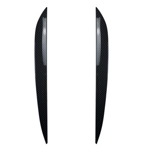 Volkswagen Touareg Headlight Brow Sticker Piano Black Carbon Fiber Texture ABS Decal 2010-2018 Exterior Modification - Product Image 4