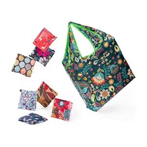Customizable Ripstop Reusable Polyester Nylon Foldable Tote Shopping Bag - Product Image 1