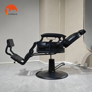 Ghế salon đen cổ điển dành cho tiệm cắt tóc, ghế làm tóc có thể ngả lưng cho khu vực cắt tóc, ghế cắt tóc chịu lực cao dành cho nam giới - Product Image 4