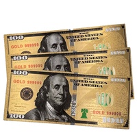 Notas de moneda chapadas en oro hindú de dos caras, nuevo diseño