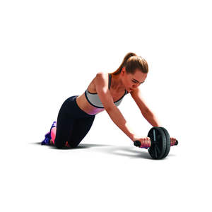 D0100H7LXW2 Ab Roller <b>Wheel</b> Black Iron Durable 0.77Kg For Abdominal <b>Exercise</b> Home Gym Unisex Fitness Equipment - Product Image 3