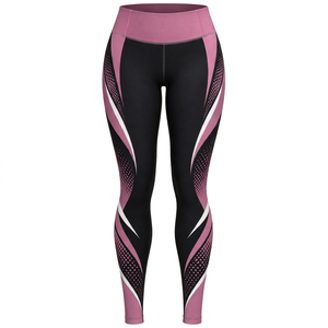 Latest Design Sublimation Printed Yoga <b>Leggings</b> Pants Outdoor Gym Training Wear Sublimated <b>Leggings</b> Elastic Waist Yoga <b>Leggings</b> - Product Image 1