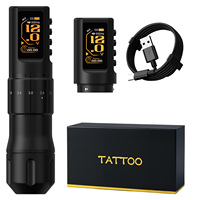 XNET NAGA 1600mAh 2.0-4.2mm verstelbare slaglengte professionele draadloze tatoeagepenmachine met dotwork-modus dubbele batterij